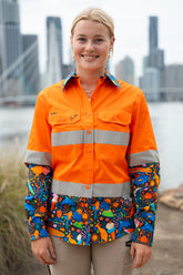 Women's No Wukkas Orange Day/Night Hi Vis 2.0 Workshirt