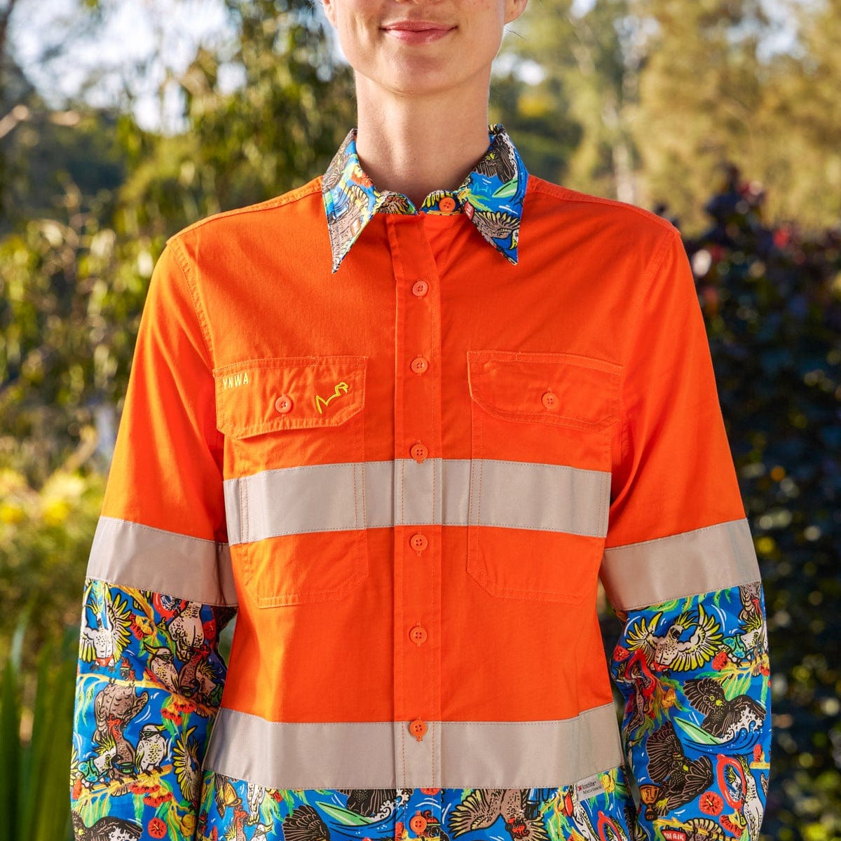 Women's Flock Around & Find Out Orange Day/Night Hi Vis Work Shirt
