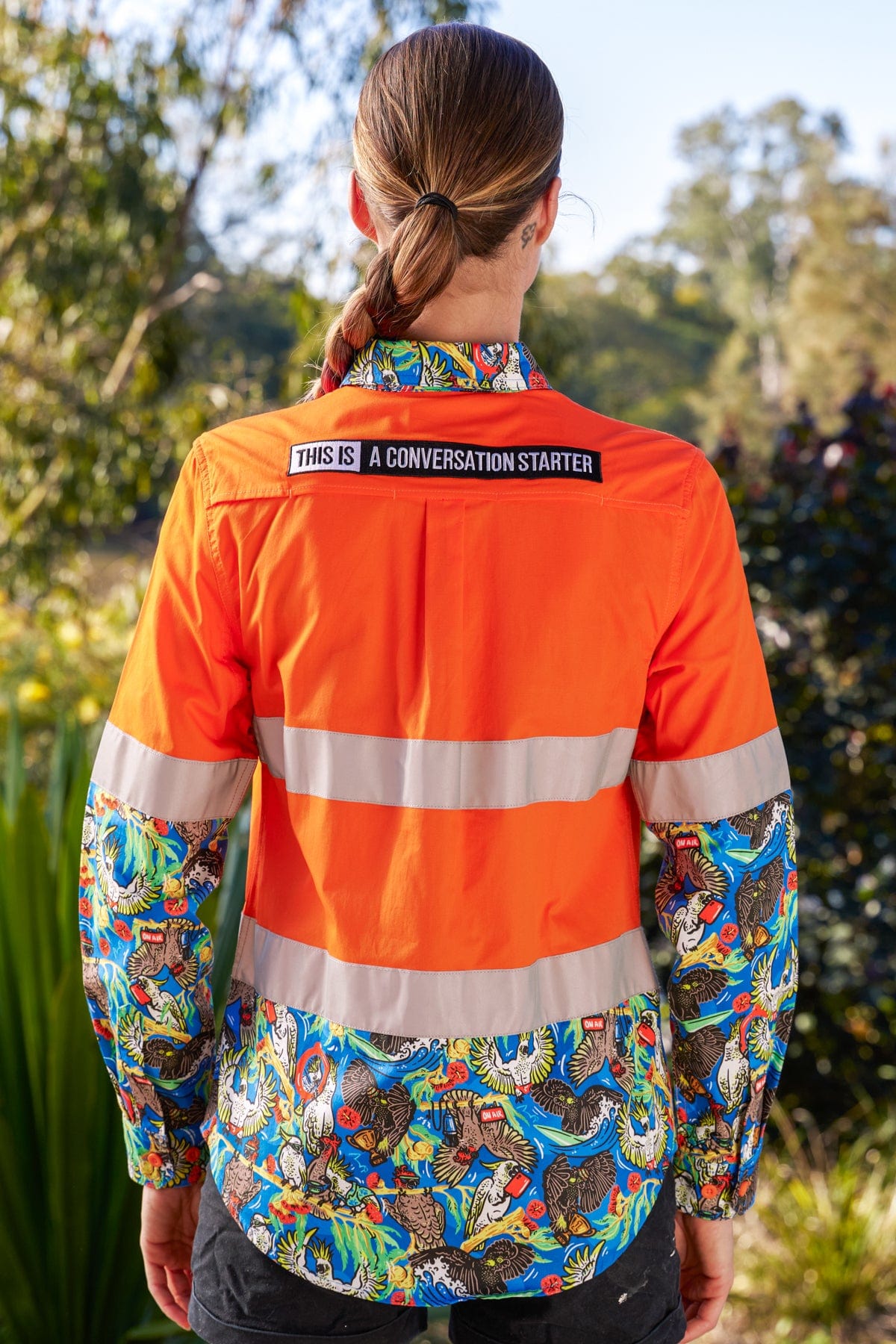 Women's Flock Around & Find Out Orange Day/Night Hi Vis Work Shirt