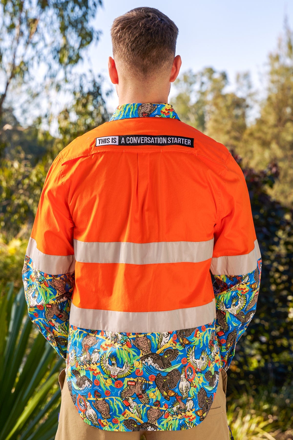 Men's Flock Around & Find Out Orange Day/Night Hi Vis Work Shirt