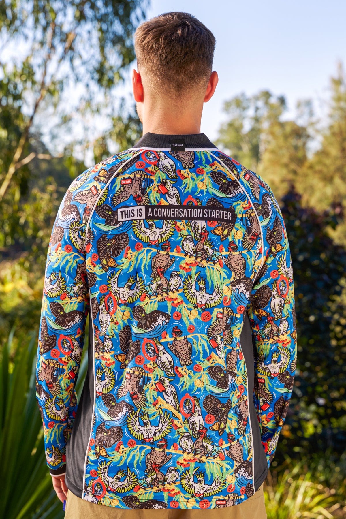 Unisex Flock Around & Find Out Full Print Long Sleeve Polo