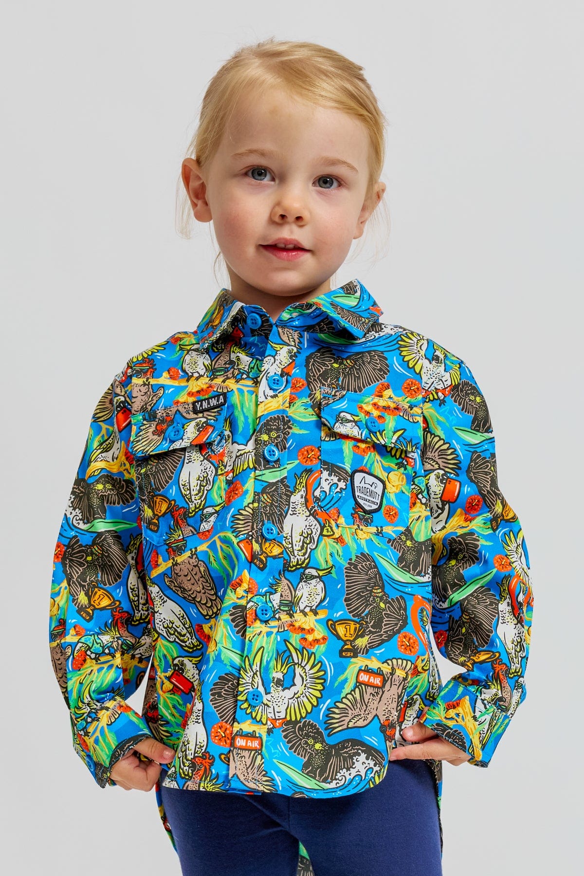 TradeMutt Kids Kids Flock Around & Find Out Work Shirt Kids Flock Around & Find Out Work Shirt