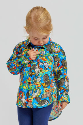 TradeMutt Kids Kids Flock Around & Find Out Work Shirt Kids Flock Around & Find Out Work Shirt