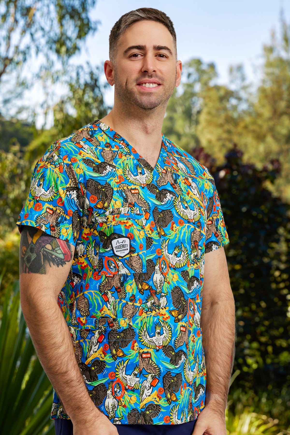 TradeMutt Scrubs Flock Around & Find Out Unisex Scrub Top Flock Around & Find Out Unisex Scrub Top
