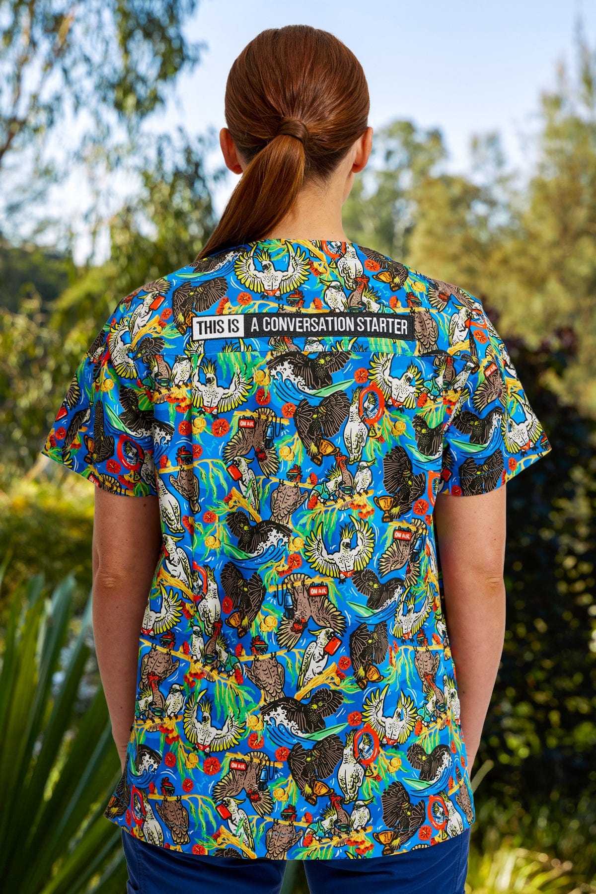 TradeMutt Scrubs Flock Around & Find Out Unisex Scrub Top Flock Around & Find Out Unisex Scrub Top