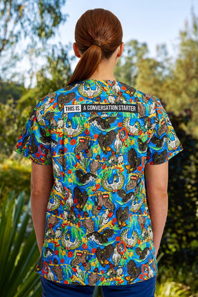 TradeMutt Scrubs Flock Around & Find Out Unisex Scrub Top Flock Around & Find Out Unisex Scrub Top