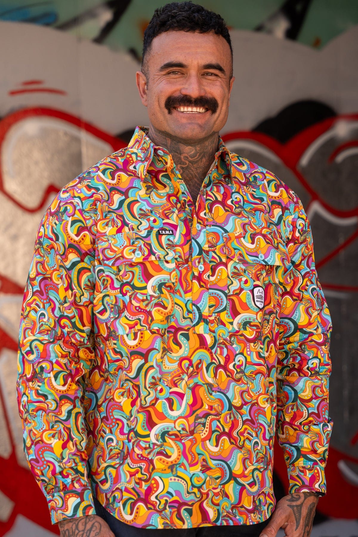 Men's Flocken Oath Half Button Workshirt - Main Image