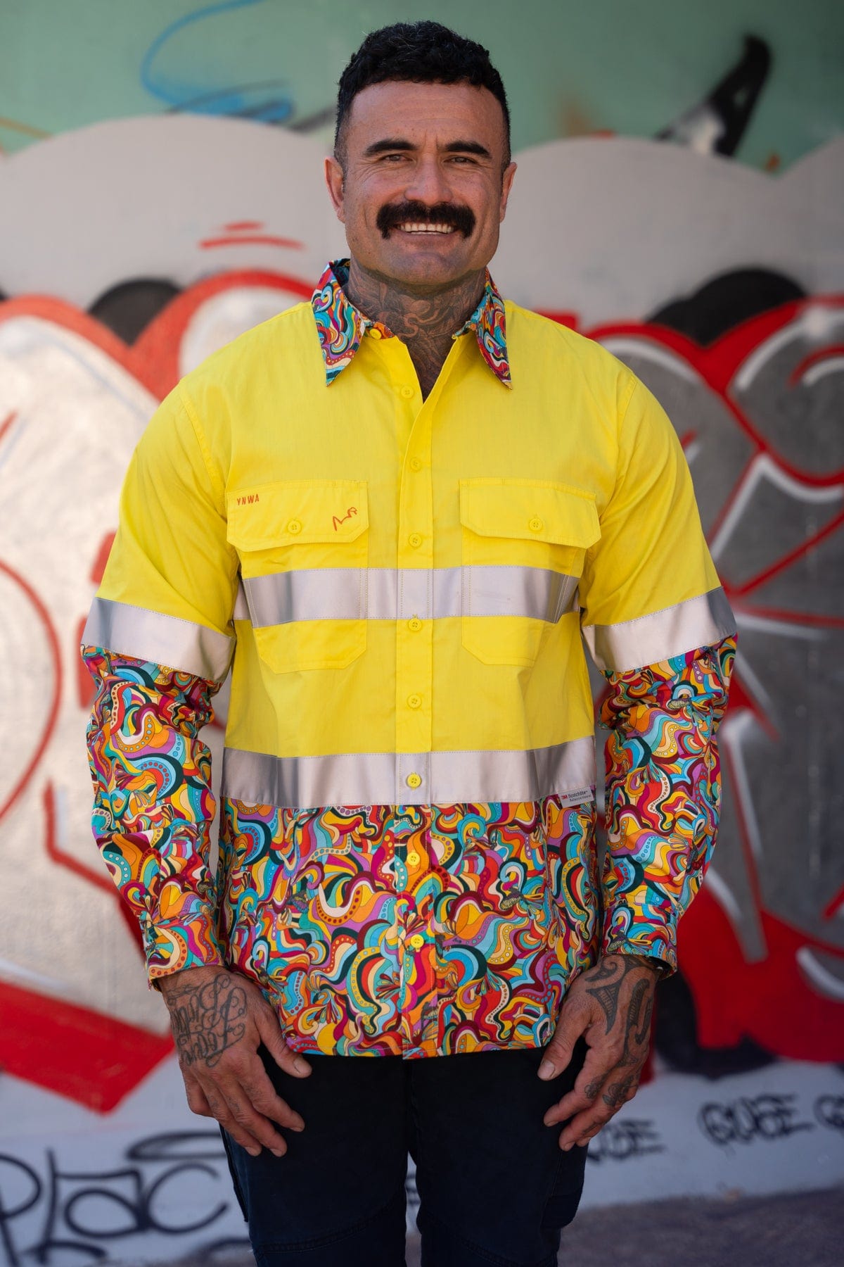 Men's Flocken Oath Yellow Day/Night Hi Vis 2.0 Full Button Workshirt