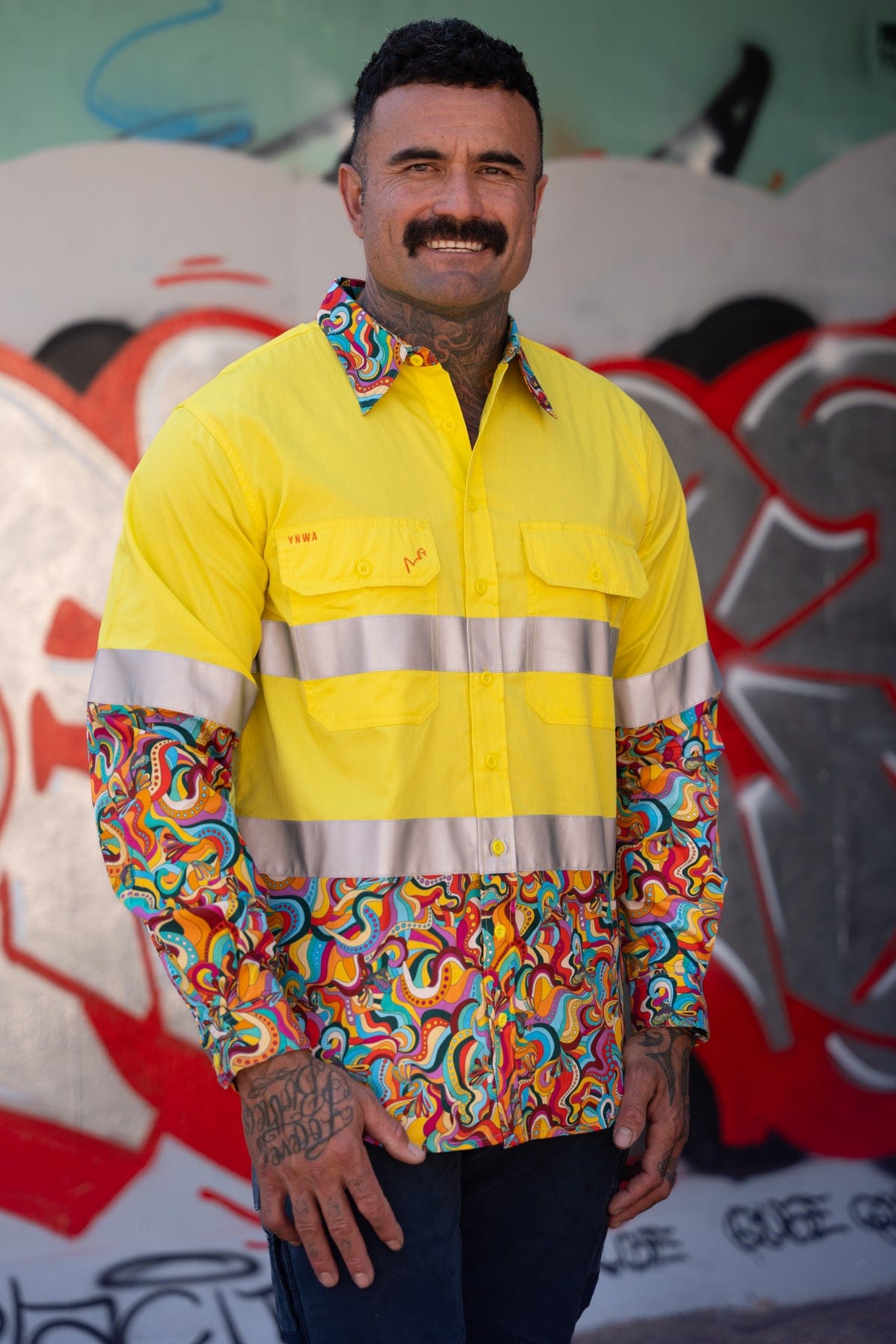 Men's Flocken Oath Yellow Day/Night Hi Vis 2.0 Full Button Workshirt