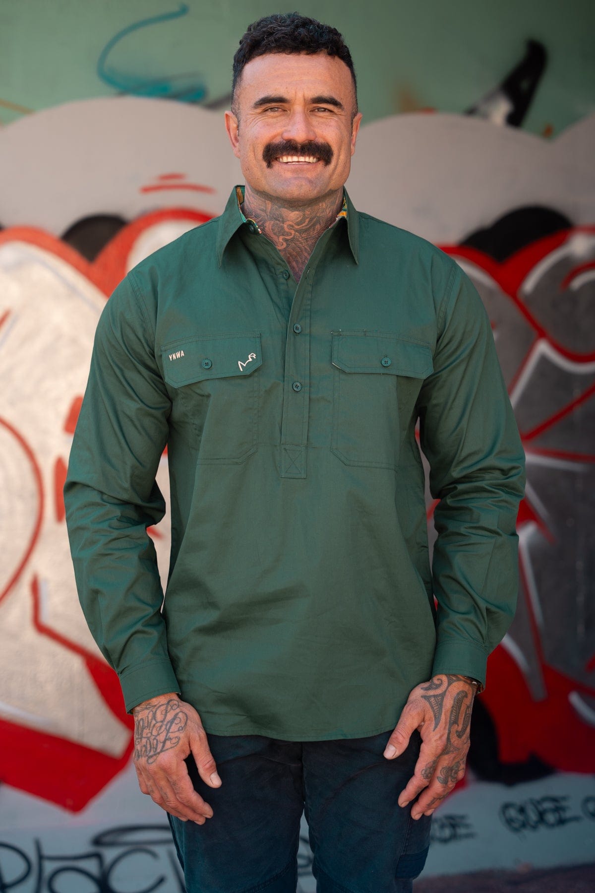 Men's Flocken Oath Undercover Mutter Green Workshirt