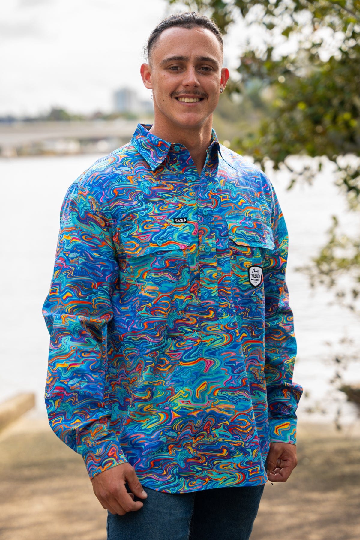 Men's The Specific Ocean Light Weight Half Button Workshirt