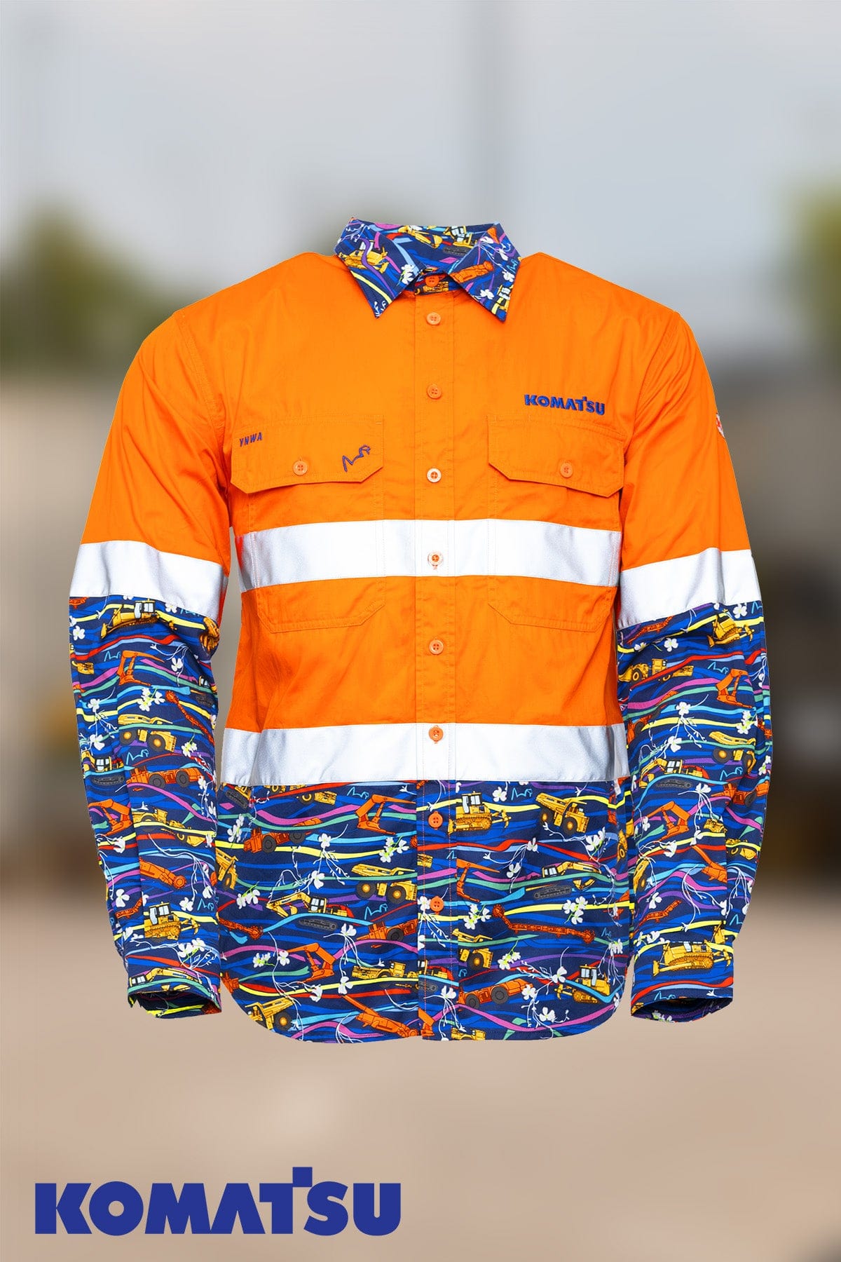 TradeMutt Custom Custom Komatsu Hi Vis And Polo Work Shirts Custom Komatsu Hi Vis And Polo Work Shirts 21350