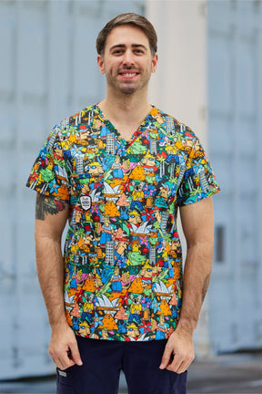 TradeMutt Scrubs The Big Smoke Unisex Scrub Top The Big Smoke Unisex Scrub Top | TradeMutt Work Shirts