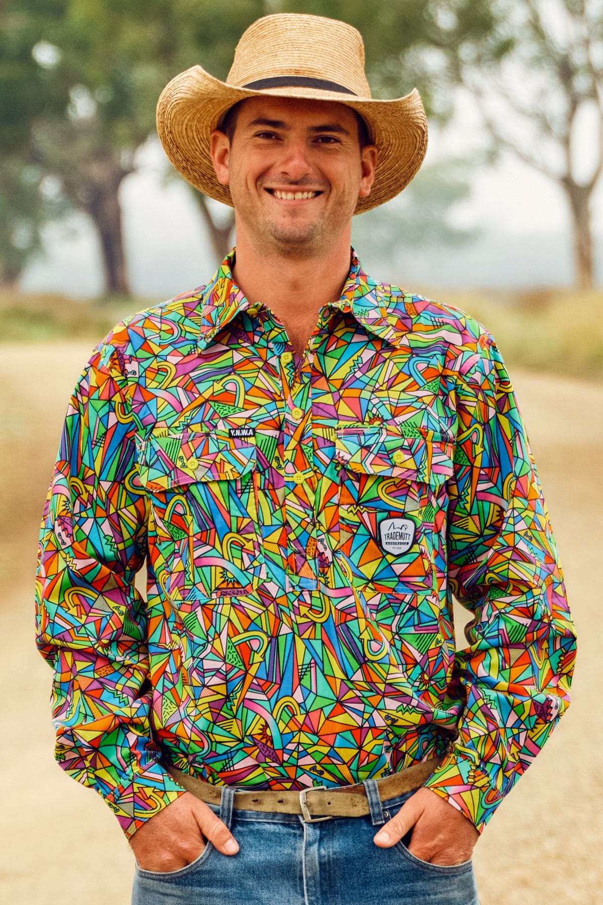 TradeMutt Workshirt Men's Bonza Half Button Long Sleeve Work Shirt Men's Bonza Short Sleeve Button Workshirt | TradeMutt Workshirts