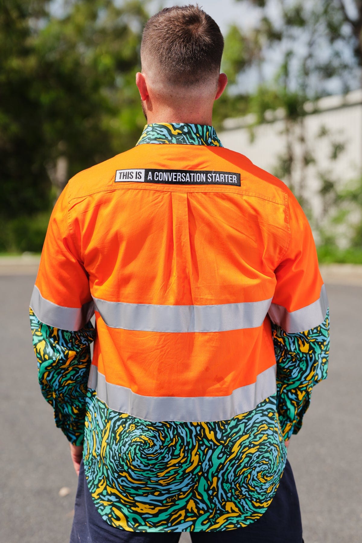 Men's Spun Out Orange Day/Night Hi Vis Workshirt