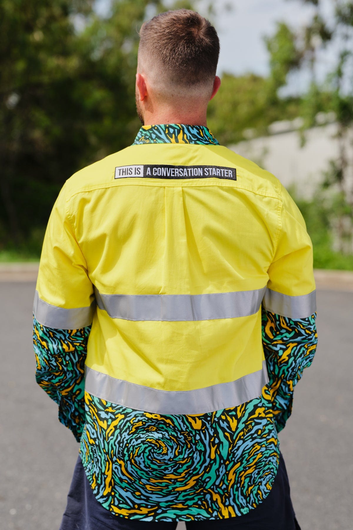 Men's Spun Out Yellow Day/Night Hi Vis Workshirt | TradeMutt