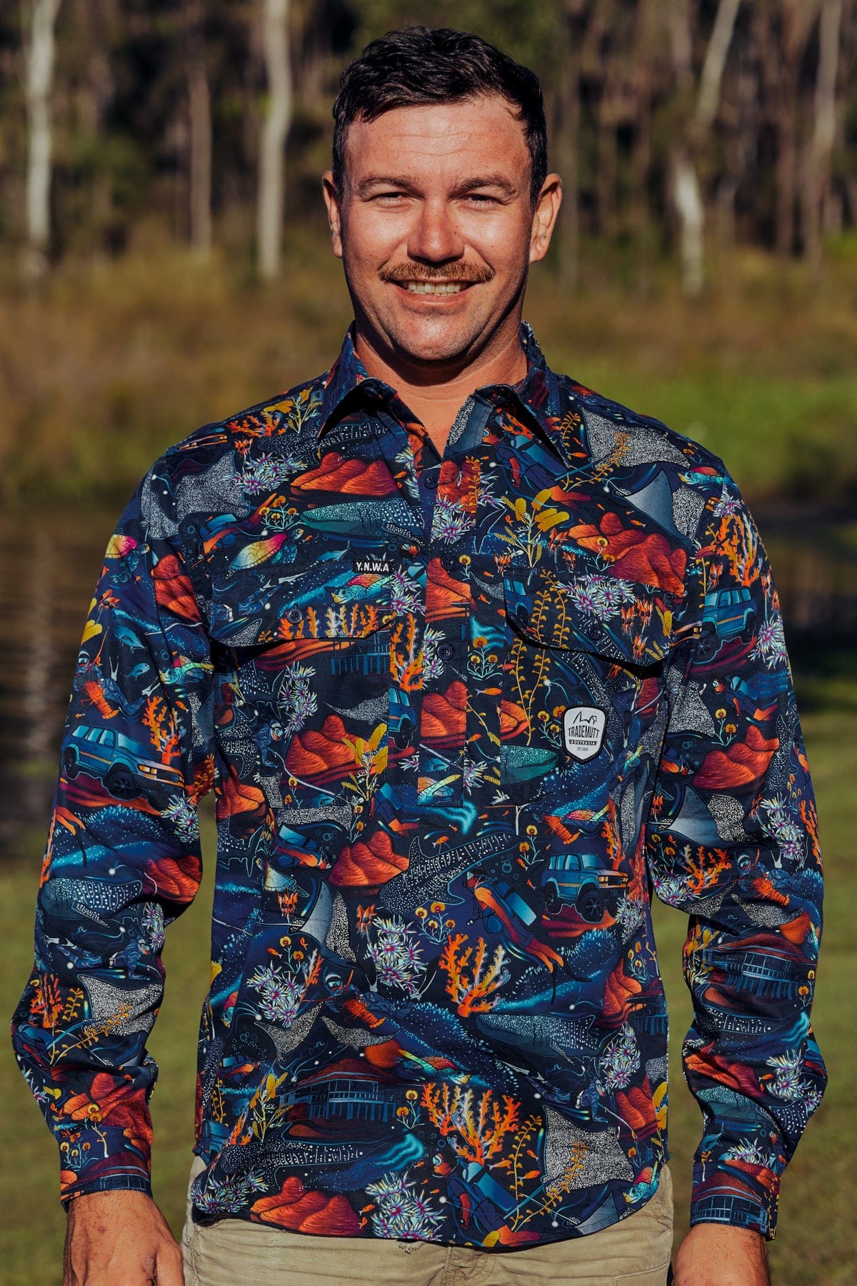 Men's Ningaloo Nomad Half Button Work Shirt