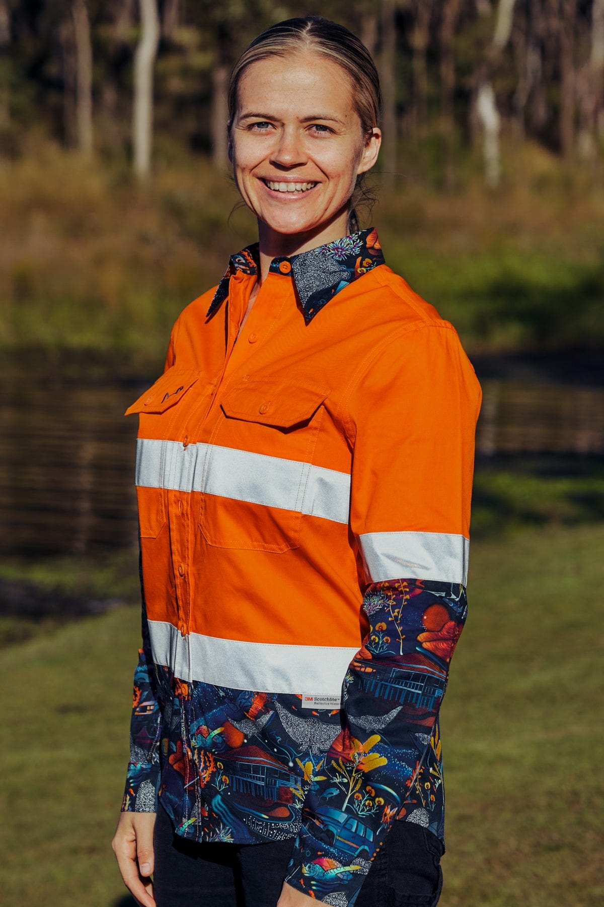 TradeMutt Workshirt Women's Ningaloo Nomad Orange Day/Night Hi Vis Work Shirt Women's Ningaloo Nomad Orange Day/Night Hi Vis Work Shirt | TradeMutt Work Shirts