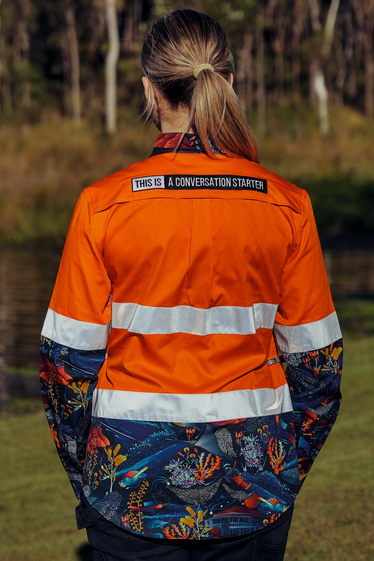 TradeMutt Workshirt Women's Ningaloo Nomad Orange Day/Night Hi Vis Work Shirt Women's Ningaloo Nomad Orange Day/Night Hi Vis Work Shirt | TradeMutt Work Shirts