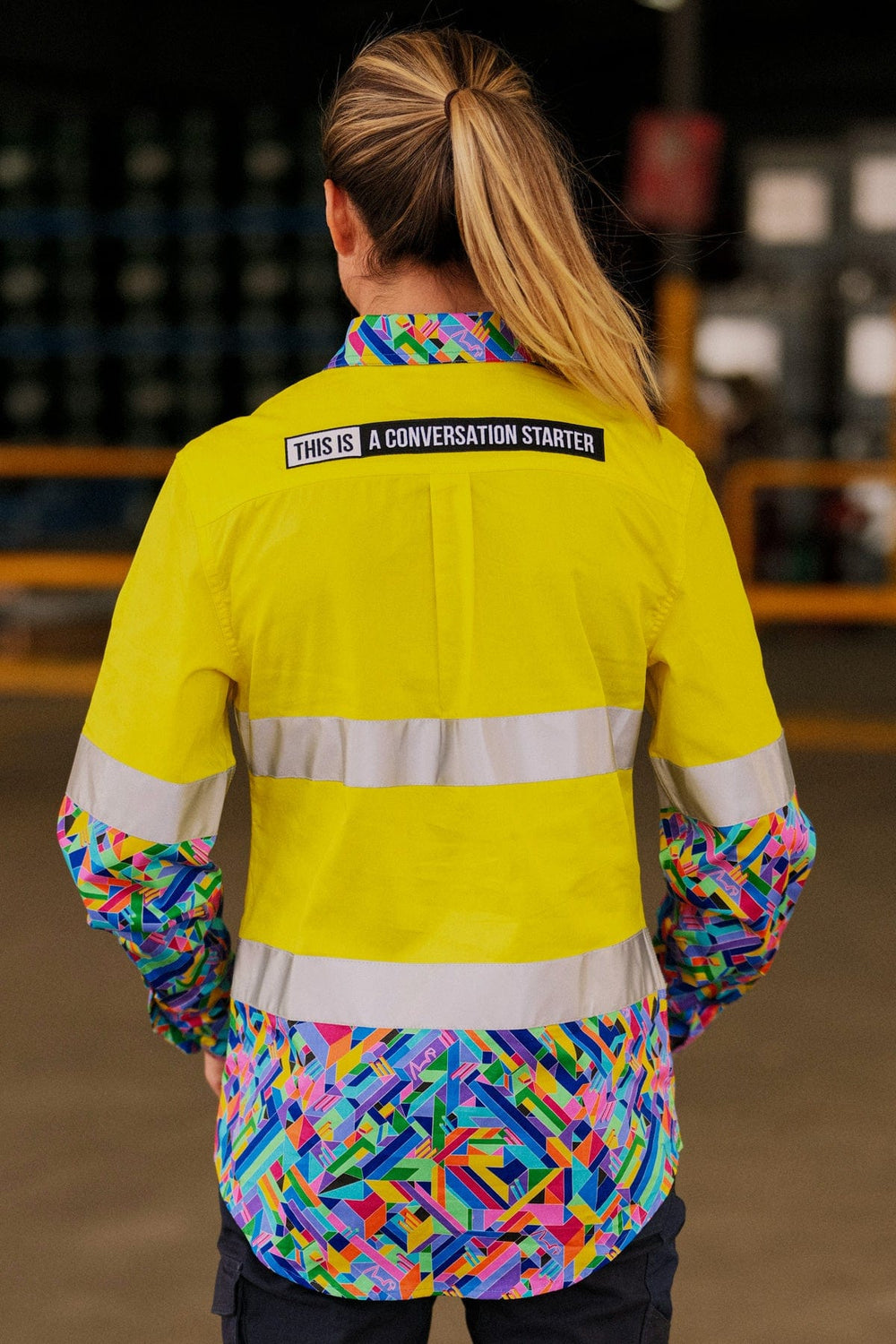 Women's Razzle Dazzle Yellow Day/Night Hi Vis Workshirt | TradeMutt ...