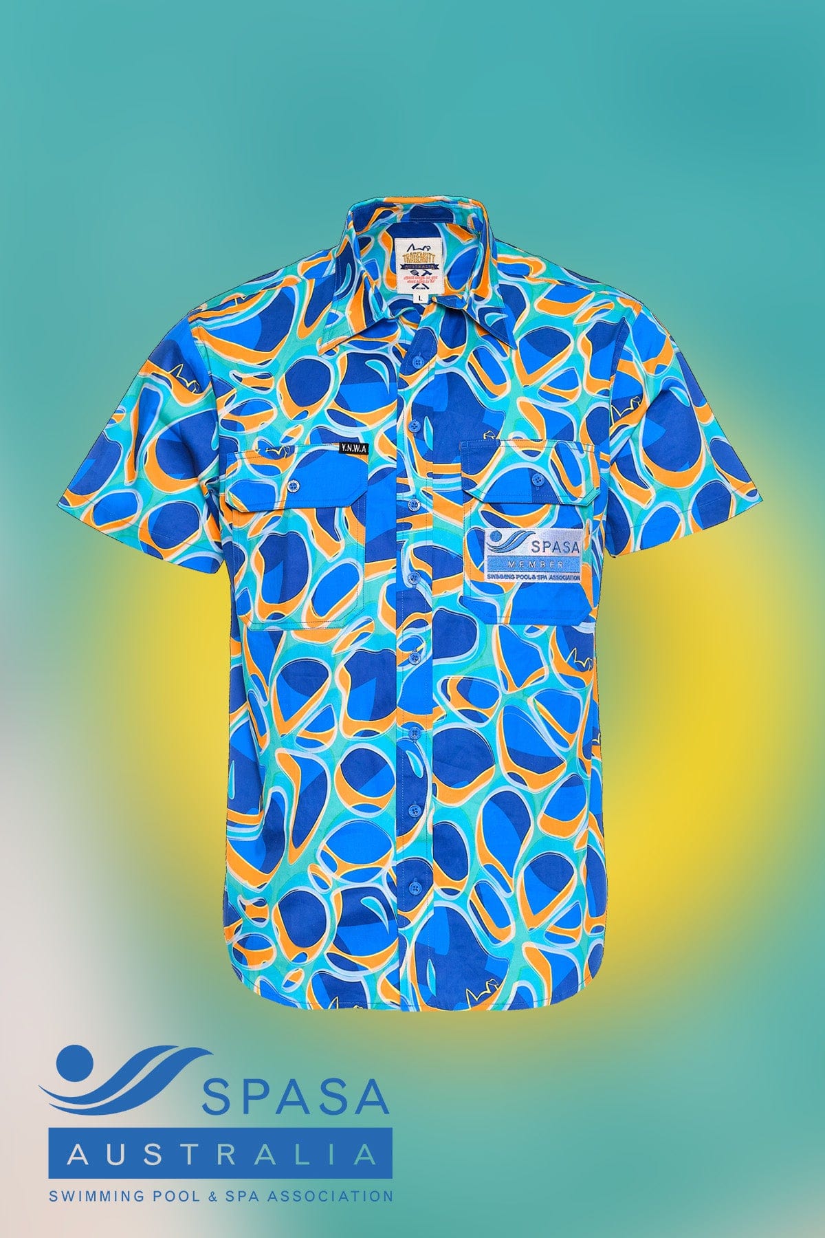 TradeMutt Custom Swimming Pool & Spa Association of Australia Short Sleeve Cotton Work Shirt Custom Swimming Pool & Spa Association of Australia Short Sleeve Cotton Work Shirt 21125