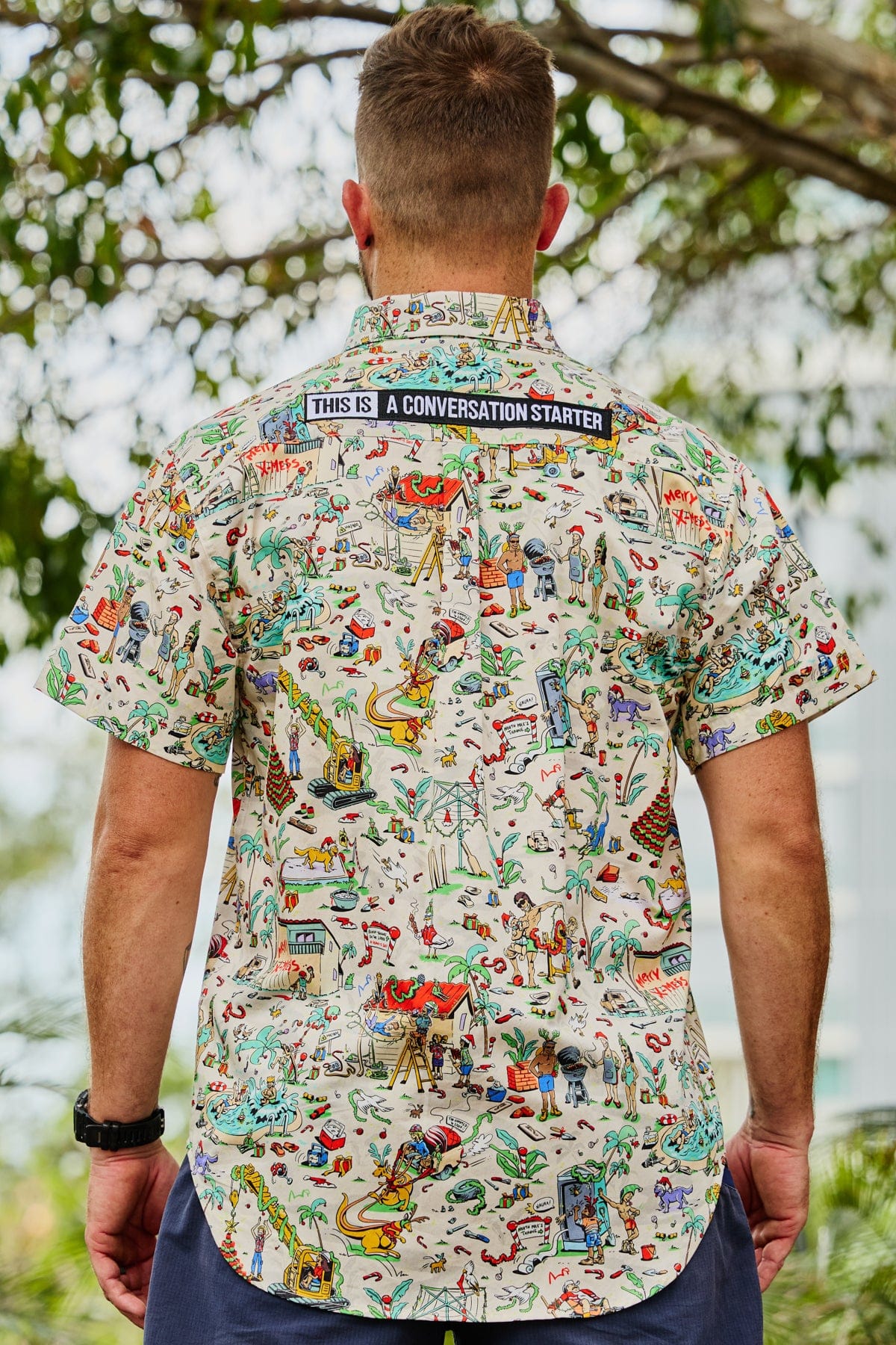 Men's Light Weight Silly Season Short Sleeve Work Shirt