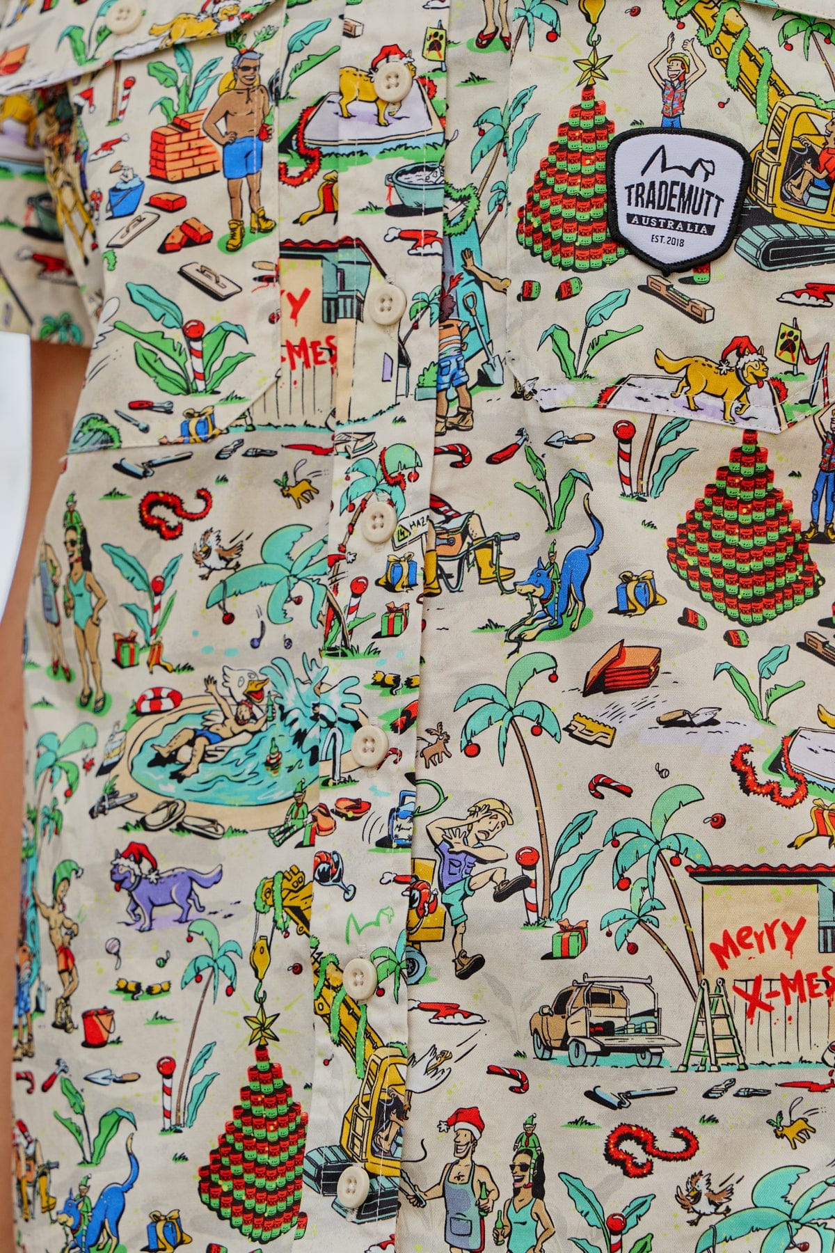 Men's Light Weight Silly Season Short Sleeve Work Shirt