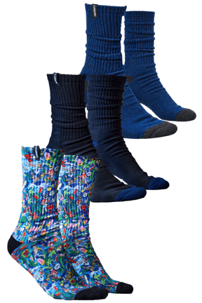 TradeMutt Footwear Wrap It Up Socks 3 Pack Wrap It Up Crew Socks 3 Pack | TradeMutt
