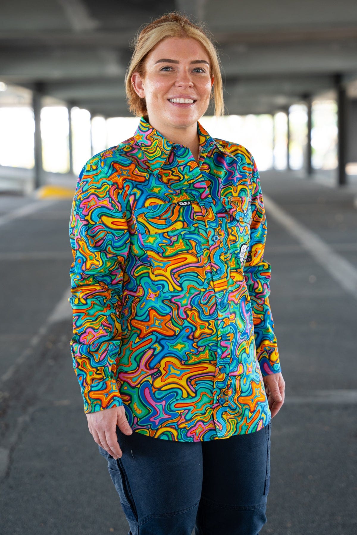 Women's Splatisfaction Full Button Work Shirt