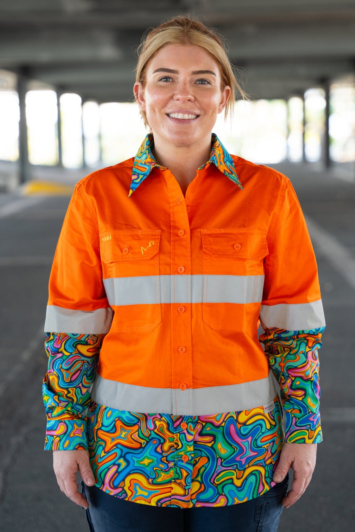 Women's Splatisfaction Orange Day/Night Hi Vis Workshirt