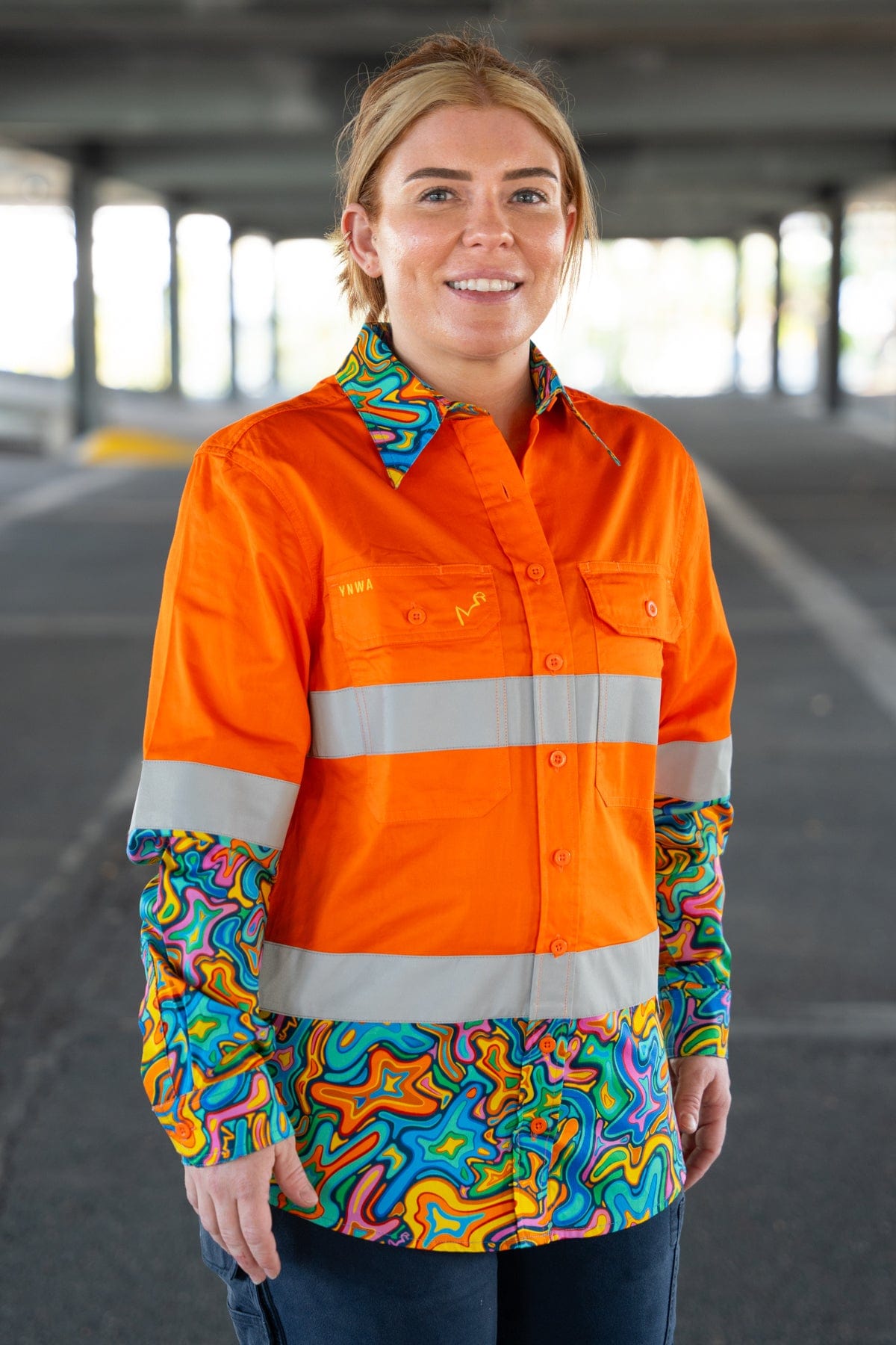 Women's Splatisfaction Orange Day/Night Hi Vis Workshirt