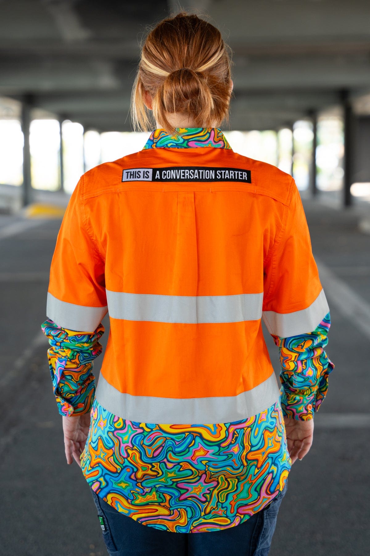 Women's Splatisfaction Orange Day/Night Hi Vis Workshirt