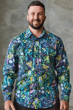TradeMutt Workshirt Men's True Blue Mountains Full Button Work Shirt Men's True Blue Mountains Full Button Shirt | TradeMutt