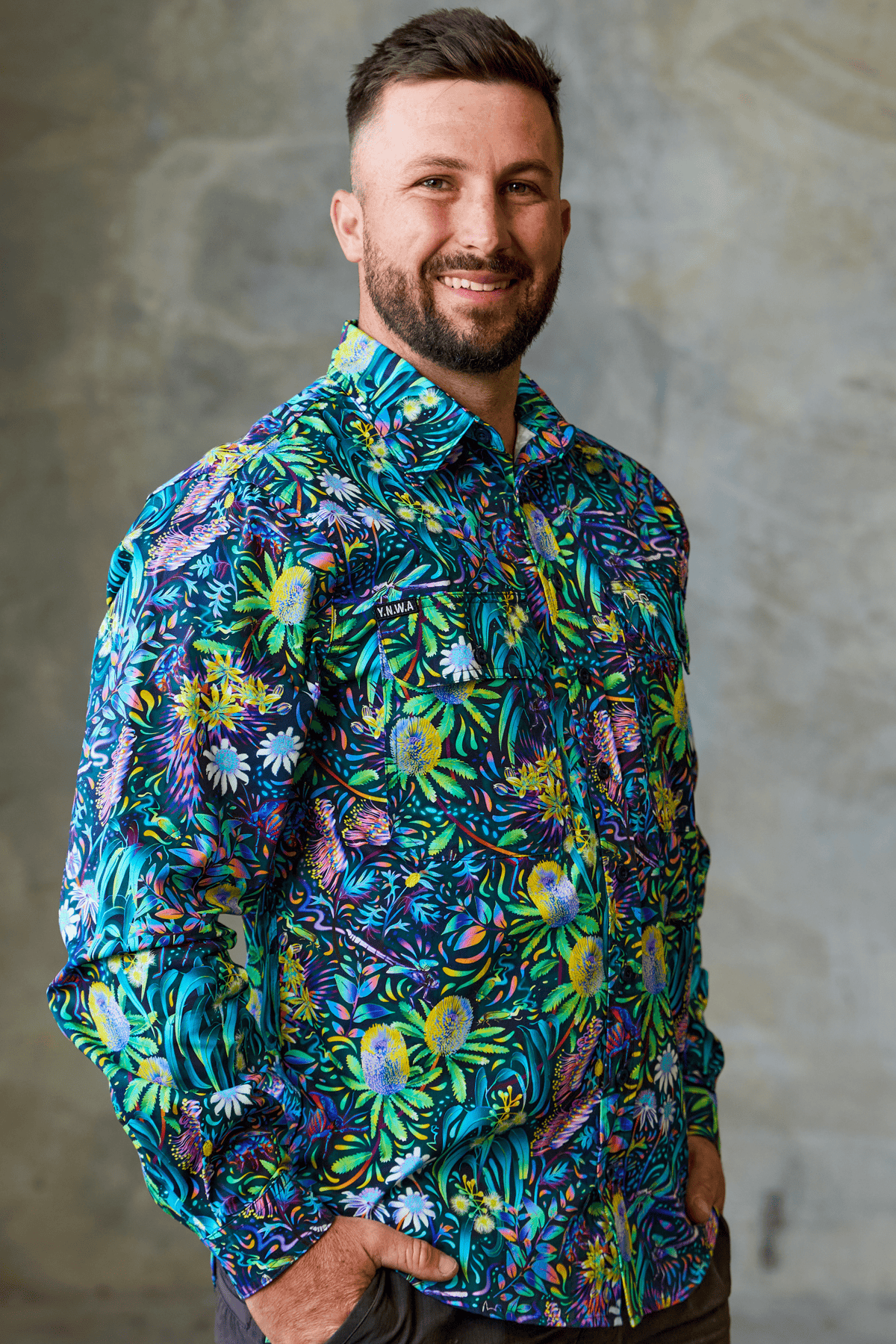 TradeMutt Workshirt Men's True Blue Mountains Full Button Work Shirt Men's True Blue Mountains Full Button Shirt | TradeMutt