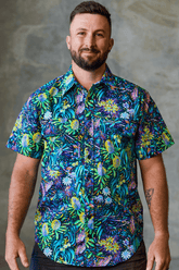 TradeMutt Workshirt Men's True Blue Mountains Short Sleeve Work Shirt Men's True Blue Mountains Short Sleeve Shirt | TradeMutt