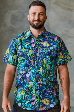 TradeMutt Workshirt Men's True Blue Mountains Short Sleeve Work Shirt Men's True Blue Mountains Short Sleeve Shirt | TradeMutt