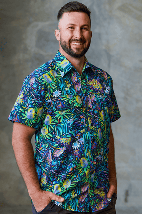 TradeMutt Workshirt Men's True Blue Mountains Short Sleeve Work Shirt Men's True Blue Mountains Short Sleeve Shirt | TradeMutt