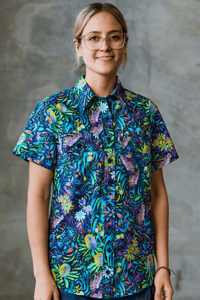 TradeMutt Workshirt Women's True Blue Mountains Short Sleeve Work Shirt Women's True Blue Mountains Short Sleeve Shirt | TradeMutt