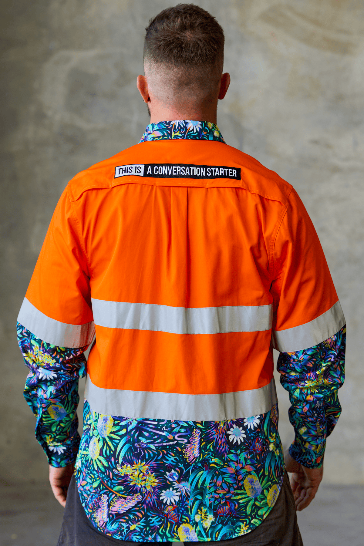 TradeMutt Orange Hi Vis Workshirt Men's True Blue Mountains Orange Day/Night Hi Vis Work Shirt Men's True Blue Mountains Hi Vis Work Shirt | TradeMutt