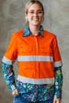 TradeMutt Orange Hi Vis Workshirt Women's True Blue Mountains Orange Day/Night Hi Vis Work Shirt Women's True Blue Mountains Hi Vis Work Shirt | TradeMutt