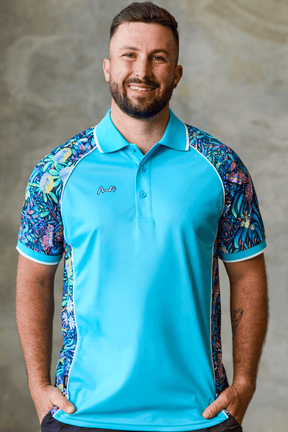 TradeMutt RPET Polo Men's True Blue Mountains Blue Short Sleeve Polo Men's True Blue Mountains Blue Polo | TradeMutt