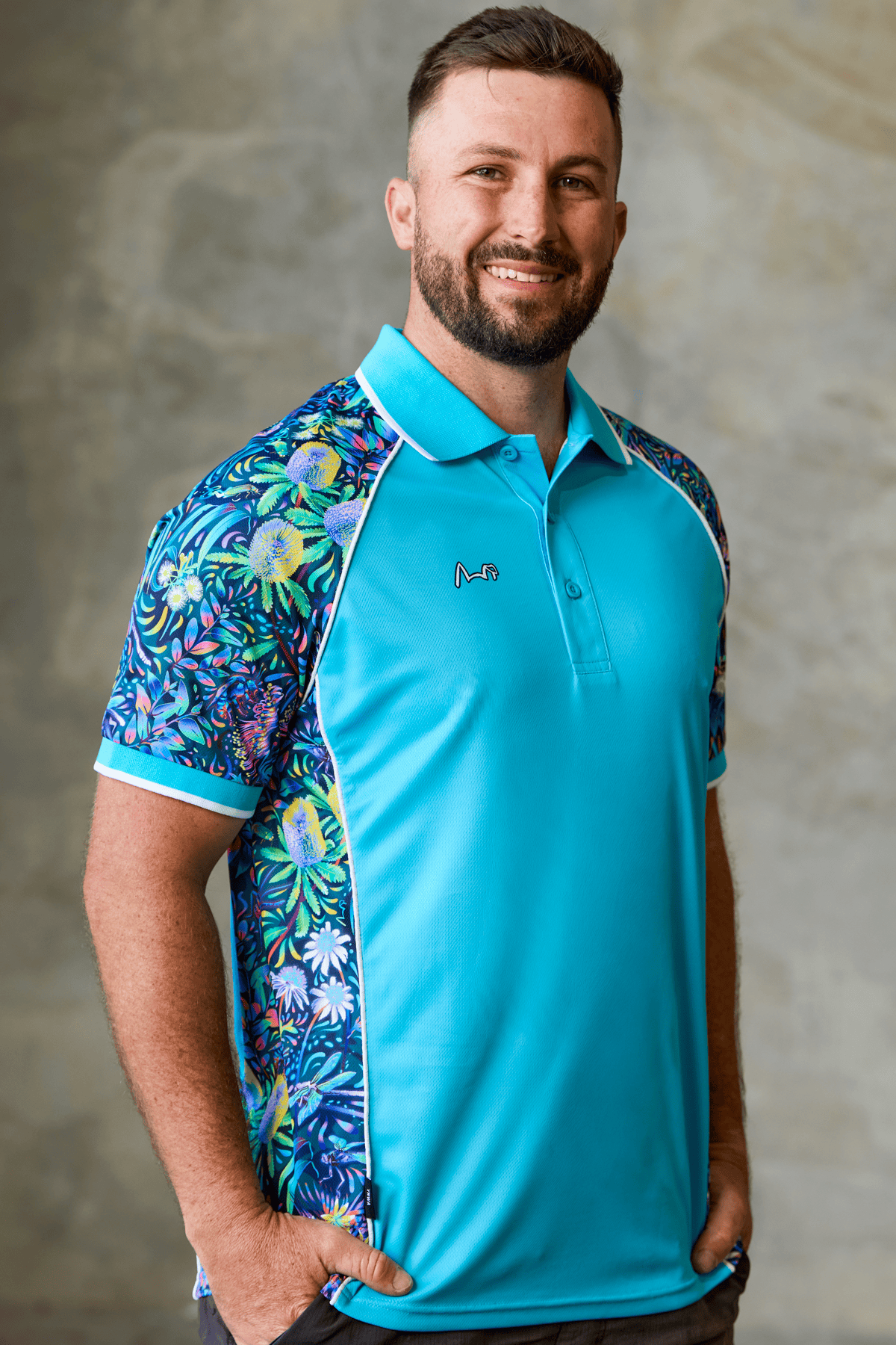 TradeMutt RPET Polo Men's True Blue Mountains Blue Short Sleeve Polo Men's True Blue Mountains Blue Polo | TradeMutt