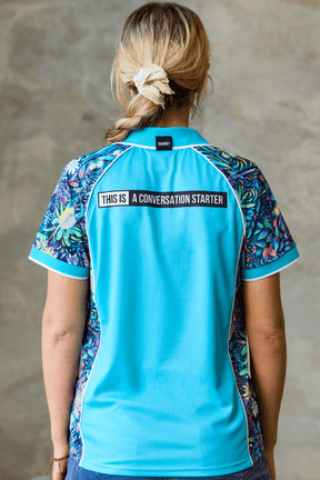 TradeMutt RPET Polo Women's True Blue Mountains Blue Short Sleeve Polo Women's True Blue Mountains Blue Polo | TradeMutt