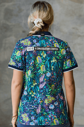 TradeMutt Cotton Polo Women's True Blue Mountains Cotton Short Sleeve Polo Women's True Blue Mountains Cotton Polo | TradeMutt