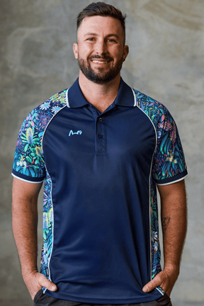 TradeMutt RPET Polo Men's True Blue Mountains Navy Short Sleeve Polo Men's True Blue Mountains Navy Polo | TradeMutt