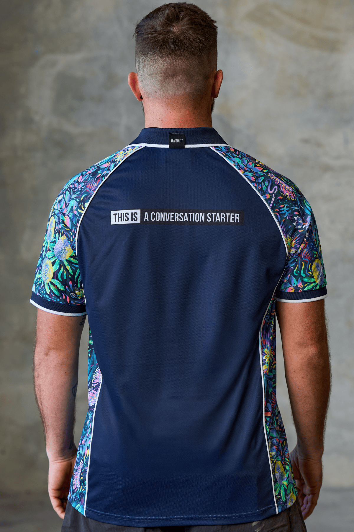TradeMutt RPET Polo Men's True Blue Mountains Navy Short Sleeve Polo Men's True Blue Mountains Navy Polo | TradeMutt
