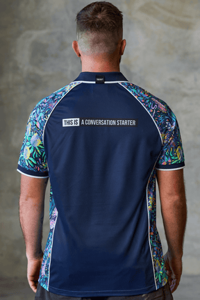 TradeMutt RPET Polo Men's True Blue Mountains Navy Short Sleeve Polo Men's True Blue Mountains Navy Polo | TradeMutt