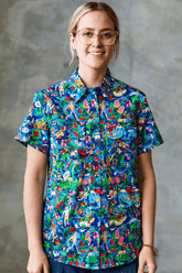 TradeMutt Workshirt Women's Lightweight Wrap It Up Short Sleeve Workshirt Women's Lightweight Wrap It Up Short Sleeve Workshirt