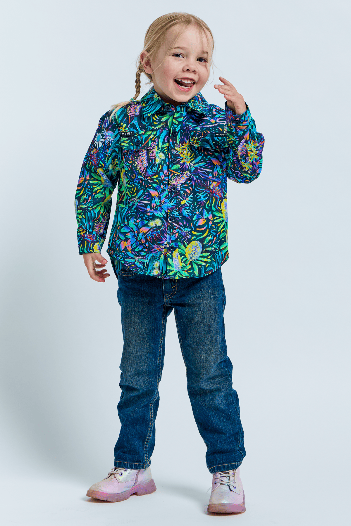 TradeMutt Kids Kids True Blue Mountains Work Shirt Kids True Blue Mountains Work Shirt | TradeMutt