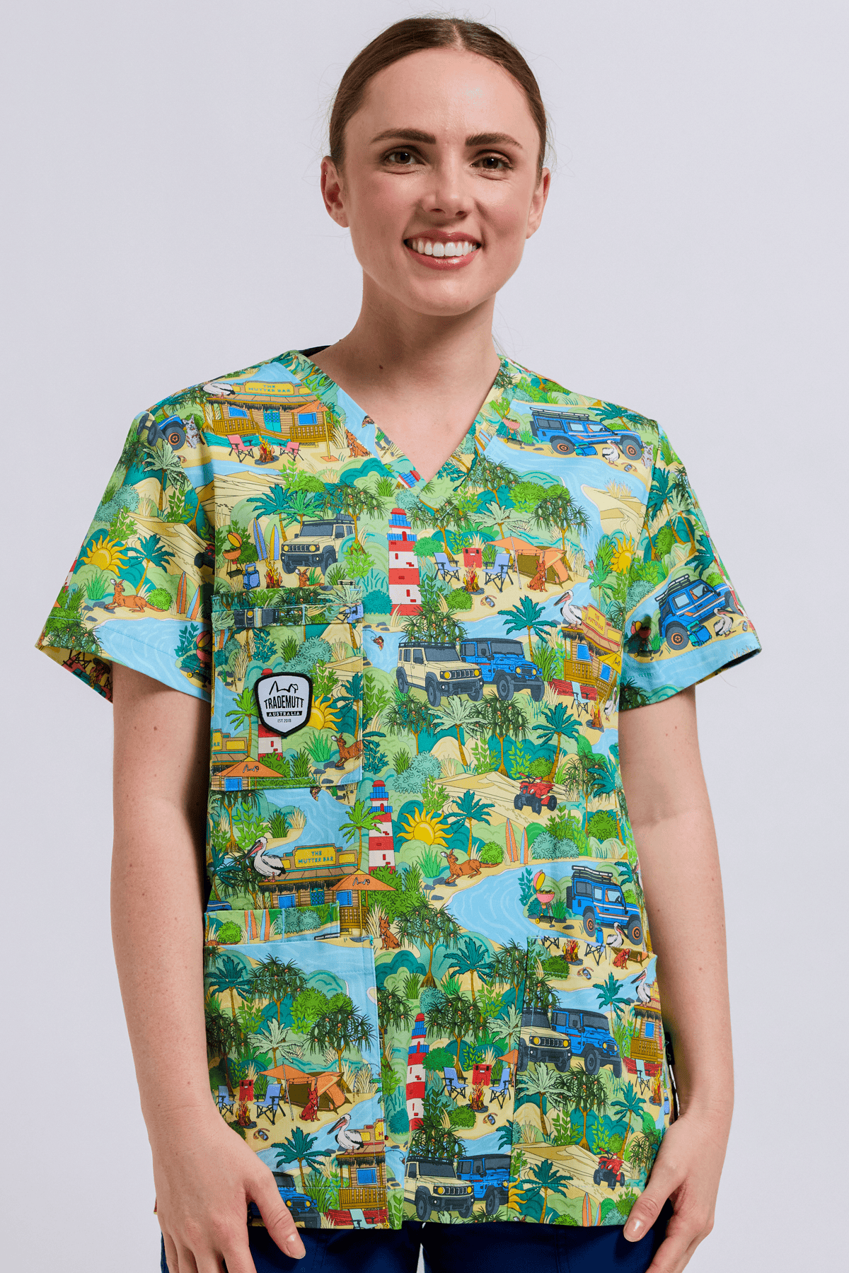 TradeMutt Scrubs That's Livin Barry Unisex Scrub Top That's Livin Barry Unisex Scrub Top